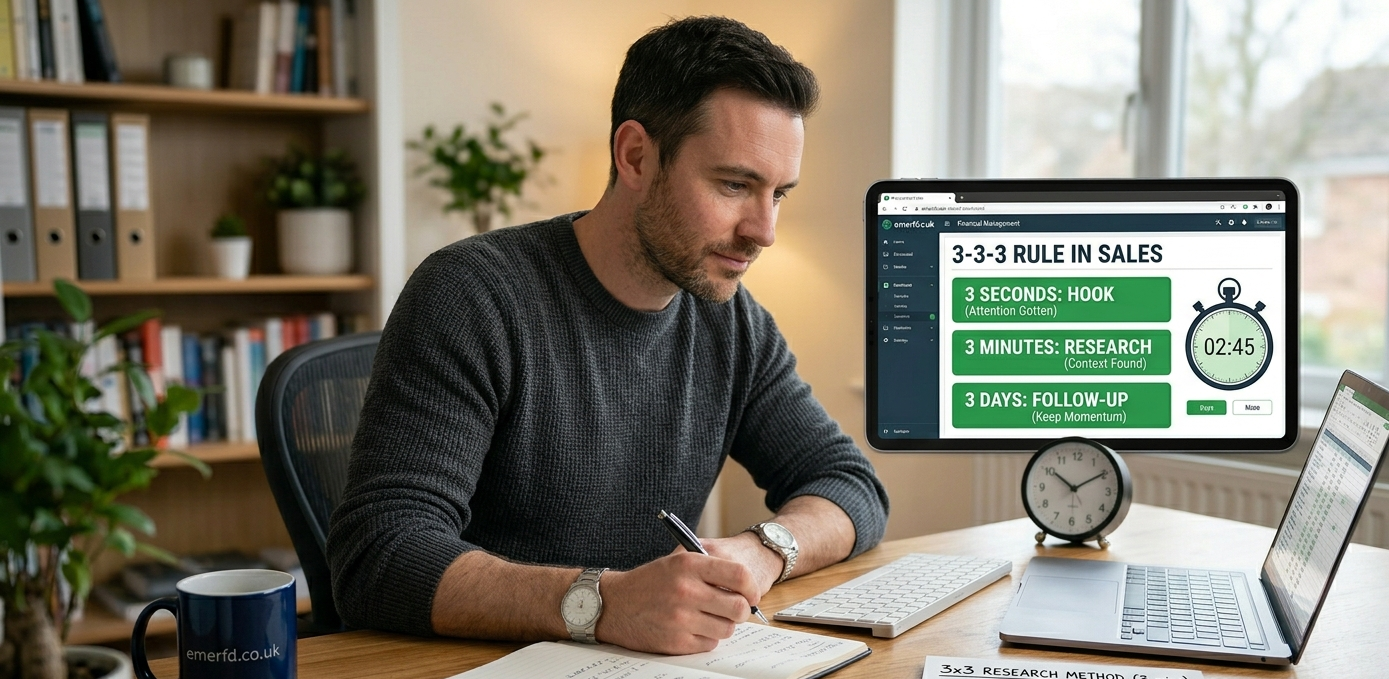 What is the 3-3-3 rule in sales?