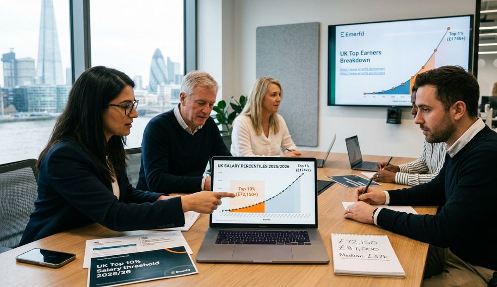 What is the top 10% salary in the UK?