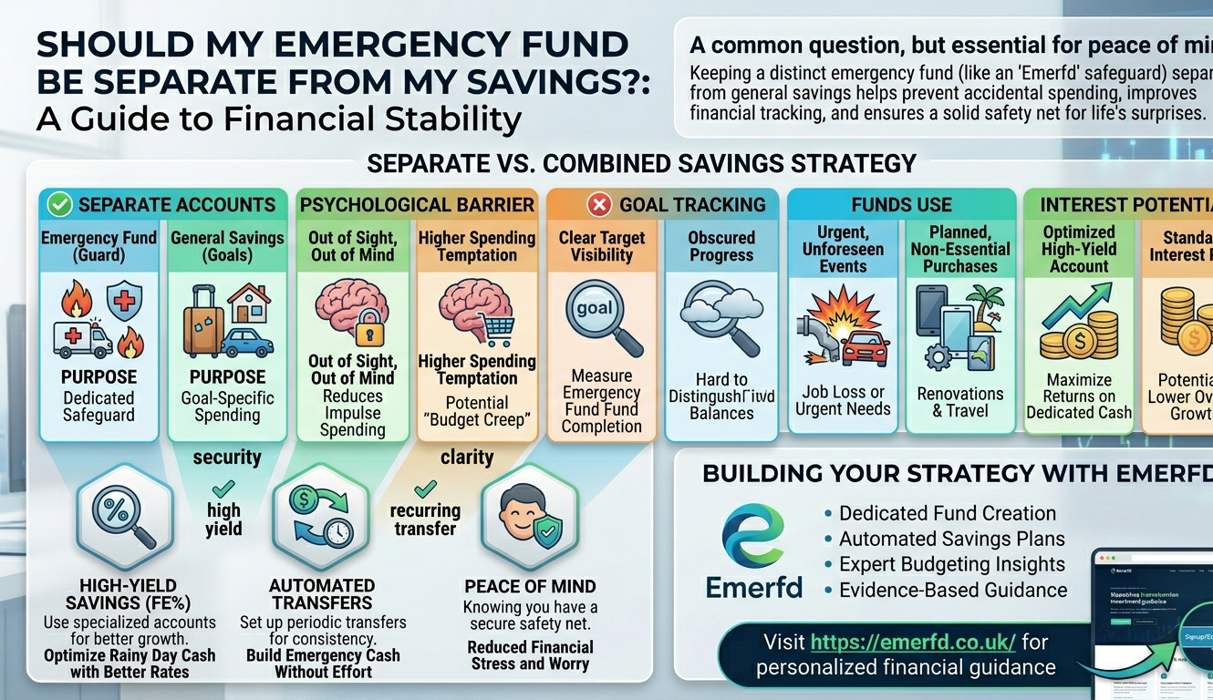 Should my emergency fund be separate from my savings?