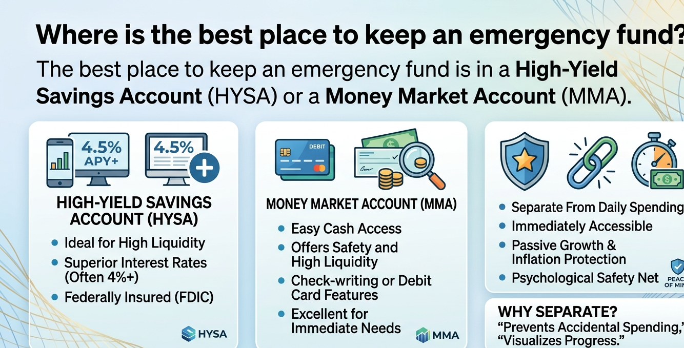 Is an emergency fund the same as a savings account