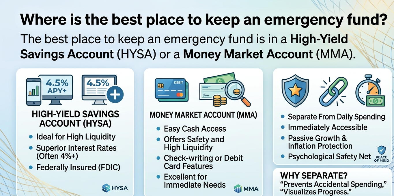 Where is the best place to keep an emergency fund